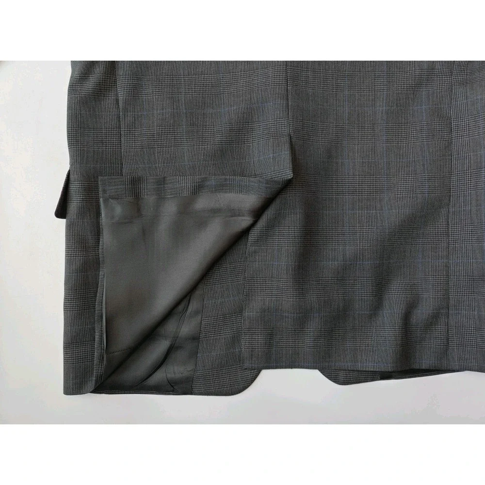Jos A Bank Vintage Mens Wool Sports Coat 41R Gray Glen Plaid USA 2 Button M803